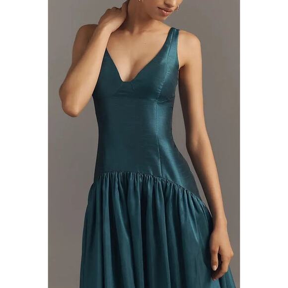 Hutch Women's Gabriella V-Neck Drop Waist Maxi Dress Sleeveless Size 8 NWOT - Picture 3 of 12